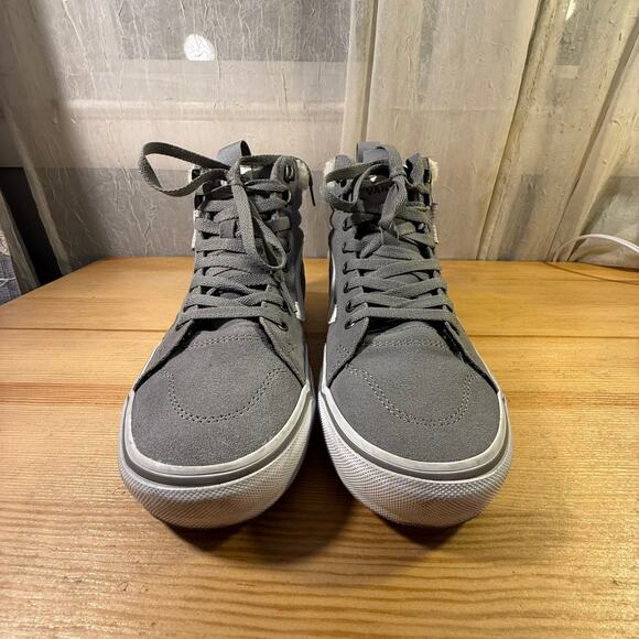 Vans Sk8-Hi MTE Gray Suede Sherpa Lined High Top Sneakers Women’s 8 - Picture 11 of 14